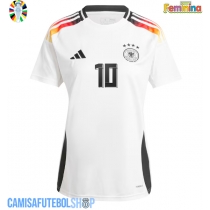 Camisa de time de futebol Alemanha Jamal Musiala #10 Replicas 1º Equipamento Feminina Europeu 2024 Manga Curta